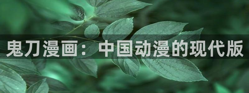 韩漫小说免费观看在线阅读漫画：鬼刀漫画：中国动漫的现代版