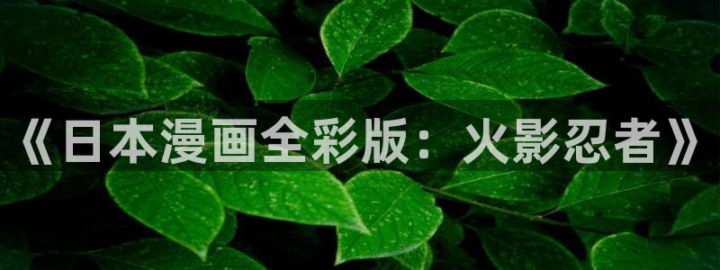 韩漫内涵漫画：《日本漫画全彩版：火影忍者》